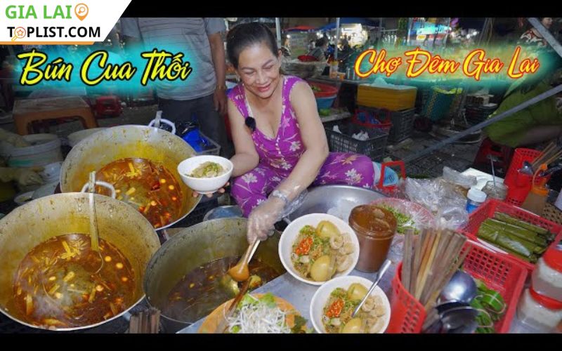 Quán bún cua chợ đêm Pleiku